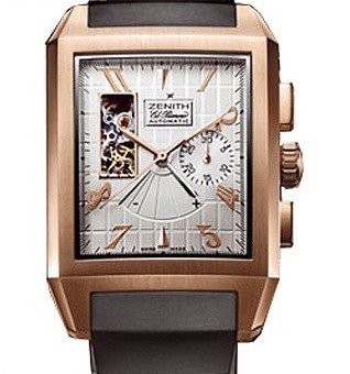 Zenith Grande Port Royal Open (RG / Silver / Rubber) 18.0550.4021/21.C647