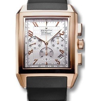 Zenith Grande Port Royal (RG / Silver / Rubber) 18.0550.400/01.R512