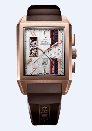 Zenith Port Royal Open Anniversary (RG/Silver Guilloche/Leather) 18.0550.4021/69.R513