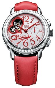 Zenith Star Open Love (SS-Diamonds / Red / Strap) 16.1230.4021/01.C538