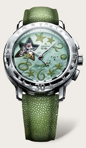 Zenith Star Sea Open (SS / Green MOP / Leather) 03.1233.4021/86.C638